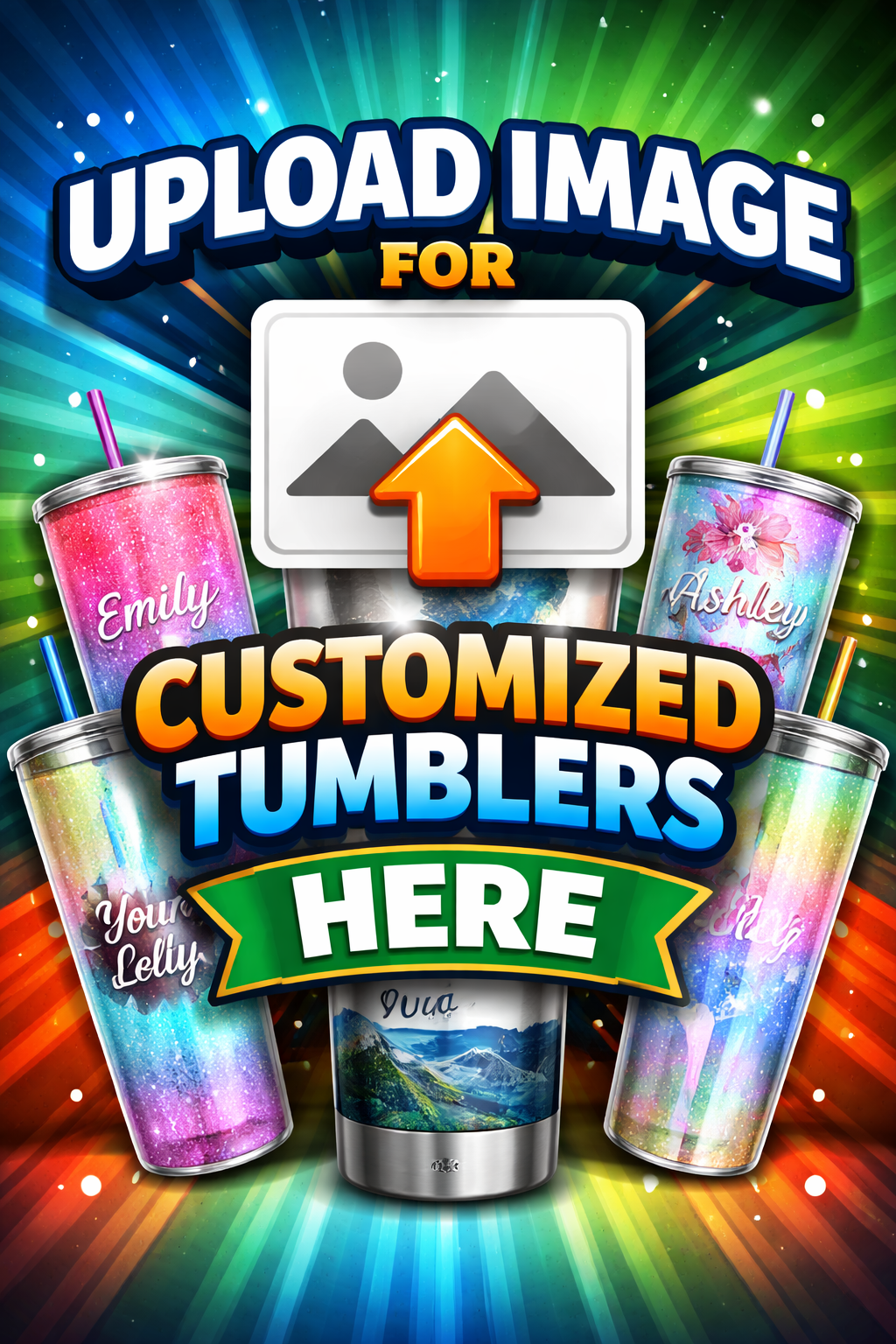 Customized tumbler image (upload)